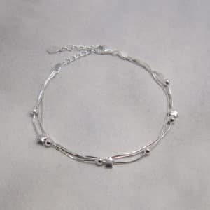 sterling silver 3 snake chain bracelet