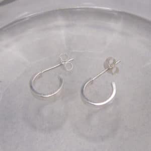 sterling silver hoop stud earrings