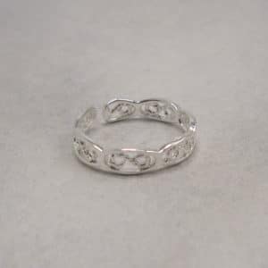 sterling silver infinity toe ring