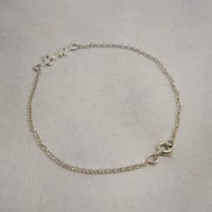 sterling silver love chain bracelet