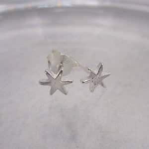 sterling silver mini star stud earrings