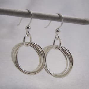 sterling silver ring drop earrings