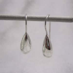 sterling silver teardrop drop earrings