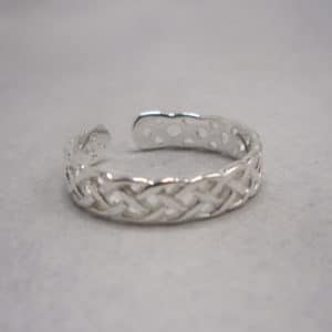 sterling silver toe ring open criss-cross