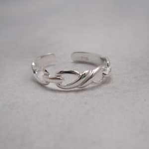 sterling silver toe ring open link