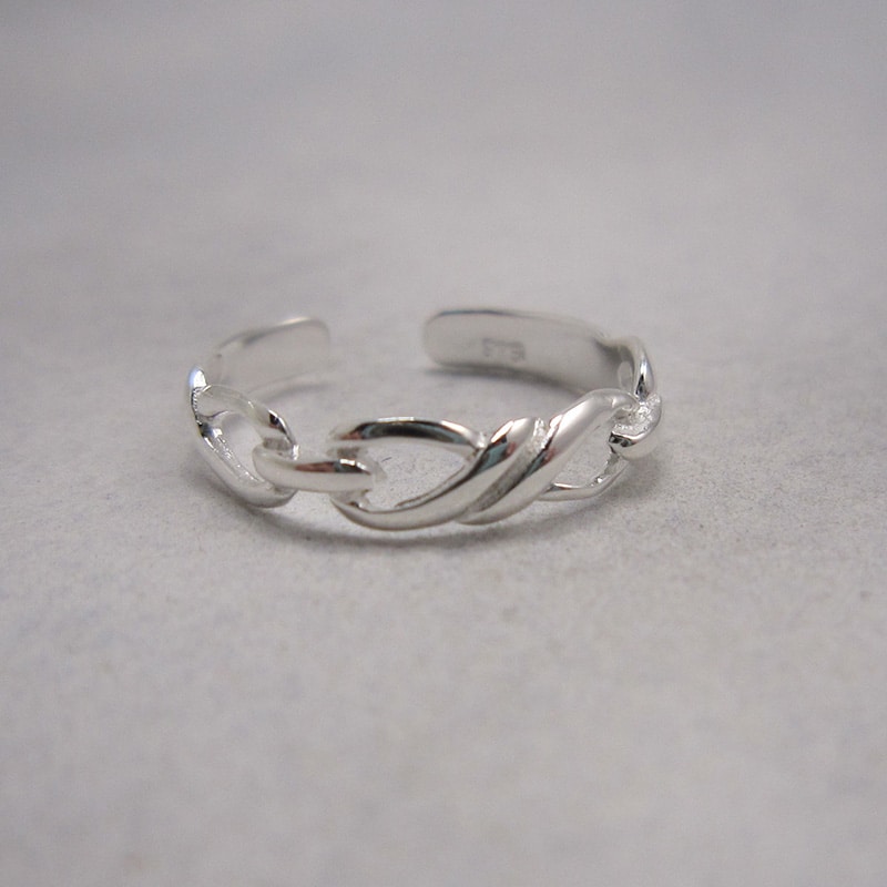sterling silver toe ring open link