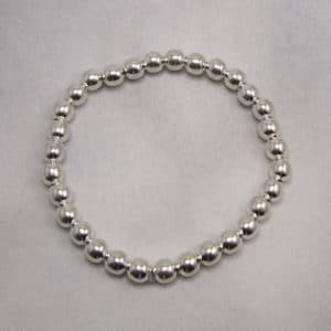 sterling silver ball stretch bracelet